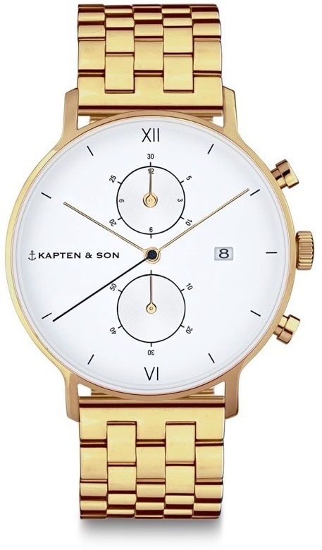 KAPTEN & SON  - CHRONO Gold Steel