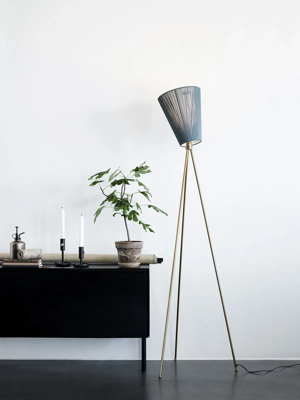 Stehleuchte Northern, dimmbar, Beige, für Wohnzimmer, Metall - 60 - 165