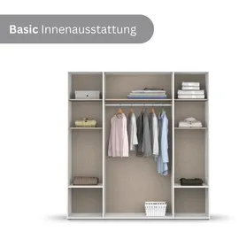 Rauch Drehtürenschrank VOYAGER 187 x 194 x 53 cm Grau