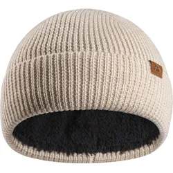 Beanie Merino Mütze mit Fleece weiß ultraweiß ONE SIZE