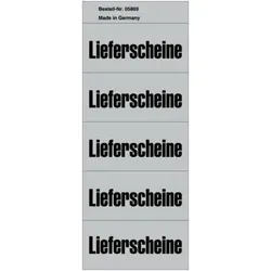Inhaltsschild Lieferscheine, selbstklebend, 100 Stück, grau