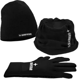 derbystar Fleece-Winterset Mütze+Handschuhe+Neckwarmer schwarz 7