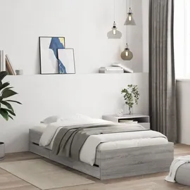 vidaXL Bettgestell 90 x 190 cm Grau