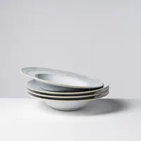 gipfelstück Pastateller Tiefer See 27 cm grau/weiß 4er Set