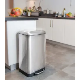 Kitchen Move Tret-Abfallsammler 30 l Silber