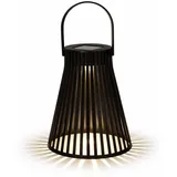 Solarlaterne für Außen Schwarz | LED Solar Laterne Warmweiß IP44 Wasserdicht | Deko Solarleuchte Garten, Balkon, Terrasse | Hängelaterne & Tischlampe Outdoor mit Lichteffekt Schattenwurf | 15x20 cm