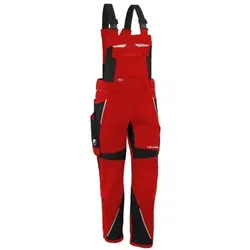 Latzhose "IRON" rot/schwarz, Gr. N70 - rot/schwarz - N70
