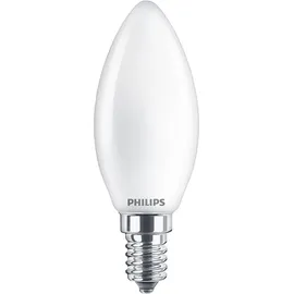 Philips LED E14 Lampe, 25 W, Kerzenform, nicht dimmbar, matt, warmweiß, 2er Pack, Weiß