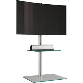 VCM Alani TV-Rack 60x100x45 cm Silber/Glas