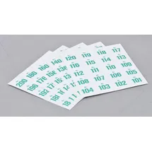 WOLF & APPENZELLER Klebenummern grün 20,0 x 24,0 mm, 100 Etiketten