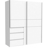 Forte Winn Schwebetürenschrank 170 x 201 x 61 cm weiß