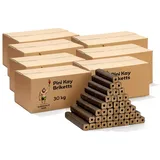Neandertaler Feuer Holzbriketts PiniKay Hartholzbriketts Kaminbriketts Briketts Briquettes Gluthalter, 210 kg
