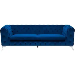 3-Sitzer Sofa Samtstoff marineblau SOTRA