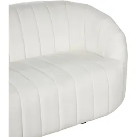Beliani Sofa 2-Sitzer Malung Samtstoff Cremeweiß