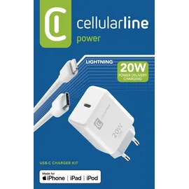 Cellular Line Cellularline USB-C Charger Kit Apple 20W White (60037) - Weiß