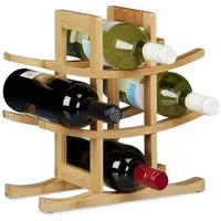 Relaxdays Weinregal 14,5 x 30 x 30 cm Natur