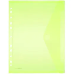 FolderSys PP-Umschlag A4, Lochrand gelb transparent