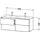 Duravit L-Cube Waschtischunterschrank 4 Schubkästen, wandhängend Betongrau Matt