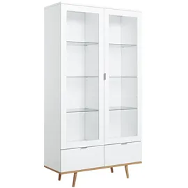 Quartier Vitrine GÖTEBORG 100 x 186 x 40 cm Weiß