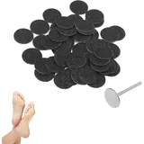 100 Stück Fußfeilen-Schleifpapierscheibe mit 1 Metallschaft-Schleifpad φ15 mm, austauschbares Pediküre-Schleifscheiben-Bit (120 Grit)