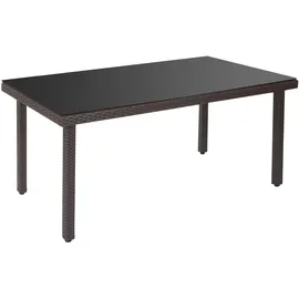 MCW Chieti Gartentisch 160 x 90 x 74 cm braun