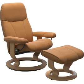 Stressless Relaxsessel STRESSLESS "Consul", braun (new caramel), B:76cm H:100cm T:71cm, Sessel, Relaxsessel, mit Classic Base, Größe M, Gestell Eiche