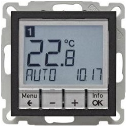 Temperaturregler zeitgesteuert mit Schließer (anthrazit, matt)