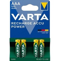 Varta Recharge Accu Power Micro AAA NiMH 550mAh, 4er-Pack