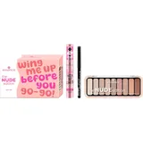Essence the NUDE edition eye set 01 Eye'm So In Love!, 3-teiliges Augen-Make-up-Set, Mascara, Kajal & Lidschattenpalette in Nude, für elegante Looks