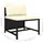 vidaXL 3-Sitzer-Gartensofa schwarz 313513