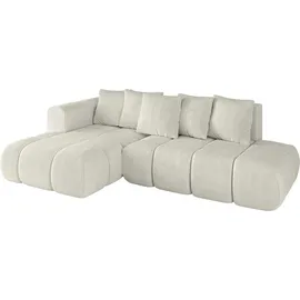 altdecor Ecksofa Cord 2-Sitzer Creme