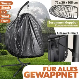 eloneo Hängesessel mit Gestell Anthrazit