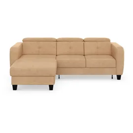 sit&more Ecksofa SIT & MORE "Belluci L-Form", braun (macciato), B:247cm H:85cm T:170cm, Sofas, Ecksofa, inklusive Federkern, wahlweise mit Bettfunktion und Bettkasten