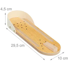 Relaxdays Tischbowling, Minispiel Weiß,Hellbraun,Silber