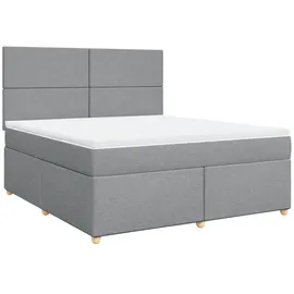 vidaXL Boxspringbett 180 x 200 cm Hellgrau