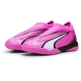 Puma Ultra Match LL IT + Mid Jr Soccer Shoe, Poison Pink White Black, 38.5