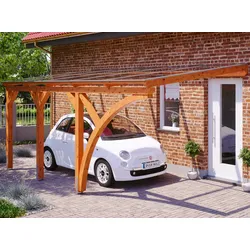 Anlehncarport SKANHOLZ "Eifel", braun (hellbraun), H: 213cm, Carports