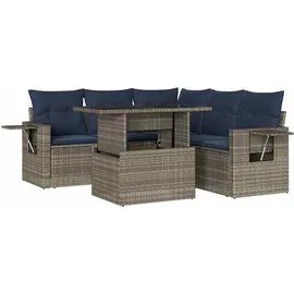 vidaXL Gartensofa-Set 6-tlg. grau