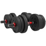 2 In 1 Hanteln Set 20 Kg Verstellbare Kurzhantel & Langhantel Professionell Dumbbell Krafttraining Und Gewichtheben Für Zuhause Fitness