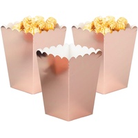 Ainmto 24 Stück Rose Gold Popcorn Boxen,Popcorn Kästen,Popcorn Tüten,Mini Papier Popcorn Behälter für Filmabend-Party