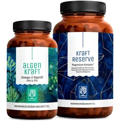 Gut-Gerüstet-Paket: Algenkraft, Kraftreserve - Naturtreu® Kapseln 216,7 g