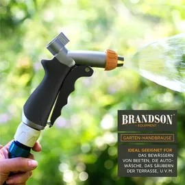 Brandson Gartenbrause 1/2 Zoll verstellbar Metall schwarz