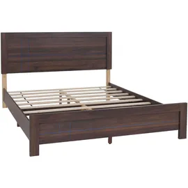 MCW Doppelbett P44 160 x 200 cm MDF Walnuss Walnuss-Optik