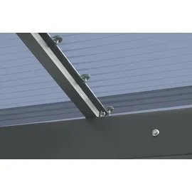 Ximax Carport Wing 2,80 x 5,31 m anthrazit mit Regenrinne