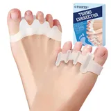 4 Stück Zehenspreizer Silikon, Transparente Zehentrenner, Zehenspreizer für alle Zehen, Hammerzehen Korrektoren für Hallux Valgus Korrektur, Lange stehen, Damen und Herren