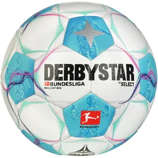 derbystar Bundesliga Brillant Fußball Miniball 2024/25 weiss/blau/pink 0