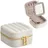 Songmics JBC179W01 Schmuckkästchen, Etui/Organizer Glas, MDF-Platten, Metall, Kunstleder (PU), Samt