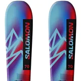 Salomon Qst Xs+c5 Gw J75 Junior Alpin Skier Paket - Pastel Neon Blue 3 / Poppy Red / Black - 80