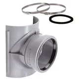 AIRFIT Sattel-Abzweig DN 75 x 50 inkl. zwei Edelstahl-Befestigungsschellen, Airfit HT Rohr Abzweig Stück T-Stück