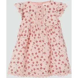 s.Oliver Ausgestelltes Baumwoll-Kleid mit Flügelärmeln und Spitzenbesatz - pink - 74